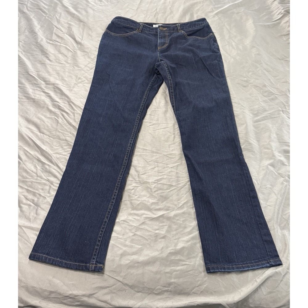 Pendleton Jeans Womens 12 Dark Blue Cotton Blend Denim Straight Boot Cut RN29685